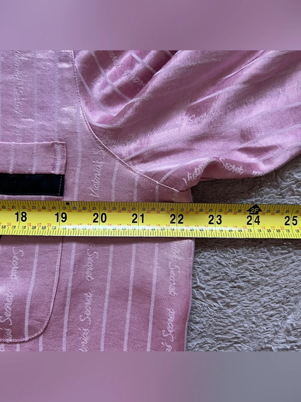 Victoria's Secret Signature Satin‎ Pajama Top Preppy Minimalist Coquette Sz XL